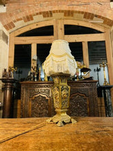 Load image into Gallery viewer, Antique Louis XVI Gilded Brass Table Lamp,
