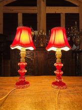 Load image into Gallery viewer, Vintage Murano ‘Barovier & Toso’ Pair of Table Lamps, Venetian Glass Lighting