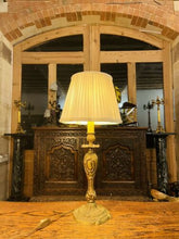 Load image into Gallery viewer, Gilded Bronze Louis XV Table Lamp, Vintage ‘Lucien Gau’, Rococo