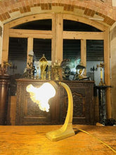 Load image into Gallery viewer, Antique Art Nouveau Bronze Bankers Desk Lamp, Early 20th C, (Pair Available)