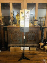 Load image into Gallery viewer, VINTAGE OPTICIANS EYE TEST LIGHT, FLOOR STANDING LAMP- RARE, BAR, MAN CAVE