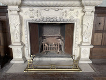 Load image into Gallery viewer, c1905 Antique Neo-Classical Brass Fire Fender Hearth Fire Guard