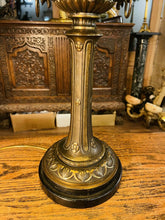 Load image into Gallery viewer, Antique Solid Bronze Table Lamp, Lion Mask Decoration