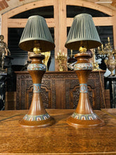 Load image into Gallery viewer, 19th Century Japanese Enamelled Bronze Cloissonne Table Lamps, Pair, Rewired