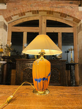 Load image into Gallery viewer, Vintage Murano Glass Table Lamp With Gold Plated Fittings