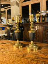 Load image into Gallery viewer, Vintage Pair Of Solid Brass Table Lamps, By ‘Einor Backstrom’ Of Sweden