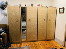 Load image into Gallery viewer, Vintage Birds Eye Maple Art Deco Style Antique Wardrobes