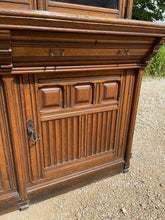 Load image into Gallery viewer, Antique English Oak Library Bookcase, Arts & Crafts Style