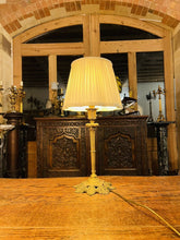 Load image into Gallery viewer, Antique Signed Gilded Bronze French Empire Style Table Lamp, Rewired