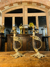 Load image into Gallery viewer, 19th Century Antique Prussian Officers Sword Candlestick Pair