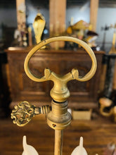 Load image into Gallery viewer, Antique 4 Arm Bouilotte Lamp, Solid Brass, Early 20th Century