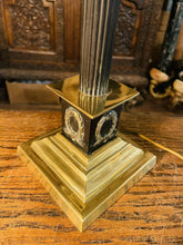 Load image into Gallery viewer, Antique English Brass Corinthian Table Lamp, Rewired, (Pair Available)