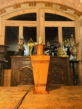 Load image into Gallery viewer, Vintage Art Deco Style Burr Walnut & Thuya Table lamp, Inlaid Marquetry
