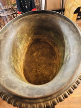 Load image into Gallery viewer, Large 19th Century Solid Bronze, Neo-Classical Urn, Greek Putti Frieze