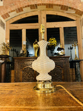 Load image into Gallery viewer, Murano Latticino Ribbon Glass Table Lamp By ‘Dino Martens’ Mid Century