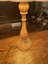 Load image into Gallery viewer, Rustic French Farmhouse Chic Table Lamp, Antique Pitch Pine Lamp