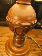 Load image into Gallery viewer, Antique Jacobean Style Hand Carved Oak Table Lamp