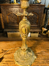 Load image into Gallery viewer, Gilded Bronze Louis XV Table Lamp, Vintage ‘Lucien Gau’, Rococo