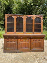Load image into Gallery viewer, Antique English Oak Library Bookcase, Arts & Crafts Style