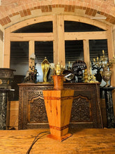 Load image into Gallery viewer, Vintage Art Deco Style Burr Walnut & Thuya Table lamp, Inlaid Marquetry