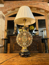Load image into Gallery viewer, Large Antique Chinese Champleve Cloisonné Enamel Bronze Table Lamp
