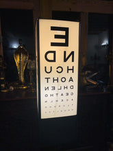Load image into Gallery viewer, VINTAGE OPTICIANS EYE TEST LIGHT, FLOOR STANDING LAMP- RARE, BAR, MAN CAVE