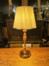 Load image into Gallery viewer, Antique English Carved Mahogany Table Lamp, Edwardian Lighting