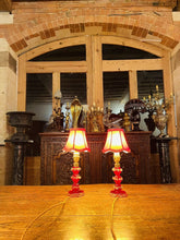 Load image into Gallery viewer, Vintage Murano ‘Barovier & Toso’ Pair of Table Lamps, Venetian Glass Lighting