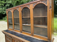 Load image into Gallery viewer, Antique English Oak Library Bookcase, Arts & Crafts Style