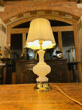 Load image into Gallery viewer, Murano Latticino Ribbon Glass Table Lamp By ‘Dino Martens’ Mid Century