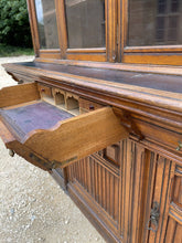 Load image into Gallery viewer, Antique English Oak Library Bookcase, Arts & Crafts Style