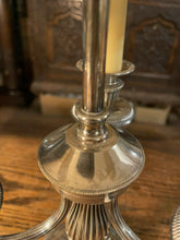Load image into Gallery viewer, Bouillotte Triple Branch Lamp - Silver Plated - French Empire - Napoleonic