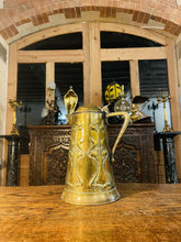 Load image into Gallery viewer, Antique Joseph Sankey Art Nouveau Copper Lidded Large Water Jug c1905