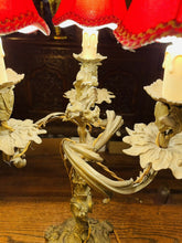 Load image into Gallery viewer, LOUIS XV STYLE GILT BRONZE ROCOCO CANDELABRA TABLE LAMP, C 1860