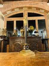 Load image into Gallery viewer, Antique English Brass Corinthian Table Lamp, Rewired, (Pair Available)