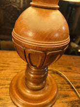 Load image into Gallery viewer, Antique Jacobean Style Hand Carved Oak Table Lamp