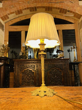 Load image into Gallery viewer, Antique Signed Gilded Bronze French Empire Style Table Lamp, Rewired
