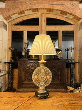 Load image into Gallery viewer, Large Antique Chinese Champleve Cloisonné Enamel Bronze Table Lamp