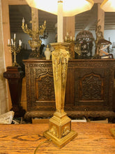 Load image into Gallery viewer, Pair of Imposing Large Brass Neo-Classical Table Lamps With Shades