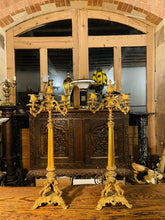 Load image into Gallery viewer, Pair Of Charles X Ormolu Gilded Bronze Candleabra, Circa 1840