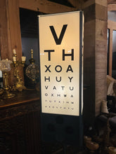Load image into Gallery viewer, VINTAGE OPTICIANS EYE TEST LIGHT, FLOOR STANDING LAMP- RARE, BAR, MAN CAVE