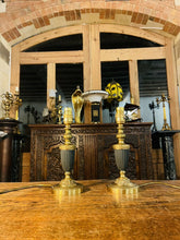Load image into Gallery viewer, Vintage Pair Of Solid Brass Table Lamps, Bedside, By ‘Einor Backstrom’ Of Sweden
