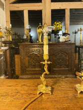 Load image into Gallery viewer, Antique Louis XV Style Bedside Lamps, Pair Table Lamps, French Ormolu Bronze