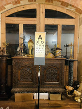 Load image into Gallery viewer, VINTAGE OPTICIANS EYE TEST LIGHT, FLOOR STANDING LAMP- RARE, BAR, MAN CAVE