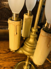 Load image into Gallery viewer, Antique 4 Arm Bouilotte Lamp, Solid Brass, Early 20th Century