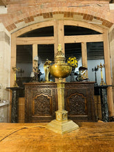 Load image into Gallery viewer, Antique Victorian Brass Oil Lamp, Table Lamp, “English Juno” By Veritas