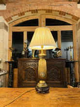 Load image into Gallery viewer, Large Antique Chinese Champleve Cloisonné Enamel Bronze Table Lamp