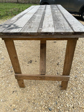 Load image into Gallery viewer, VINTAGE RUSTIC FOLDING PINE TRESTLE TABLE WEDDING EVENT KITCHEN DINING DESK 6ft