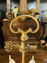 Load image into Gallery viewer, Antique 4 Arm Bouilotte Lamp, Solid Brass, Early 20th Century