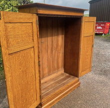 Load image into Gallery viewer, Early 20th Century Antique Quartersawn Oak School Cupboard, Housekeepers